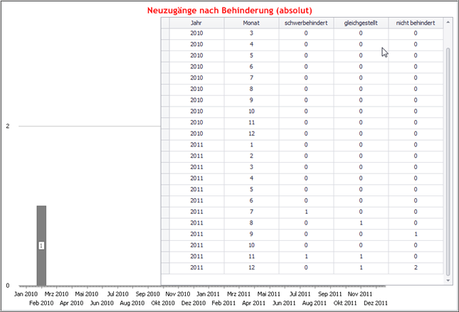 BEM-Verfahren BEHINDERUNG Tabelle